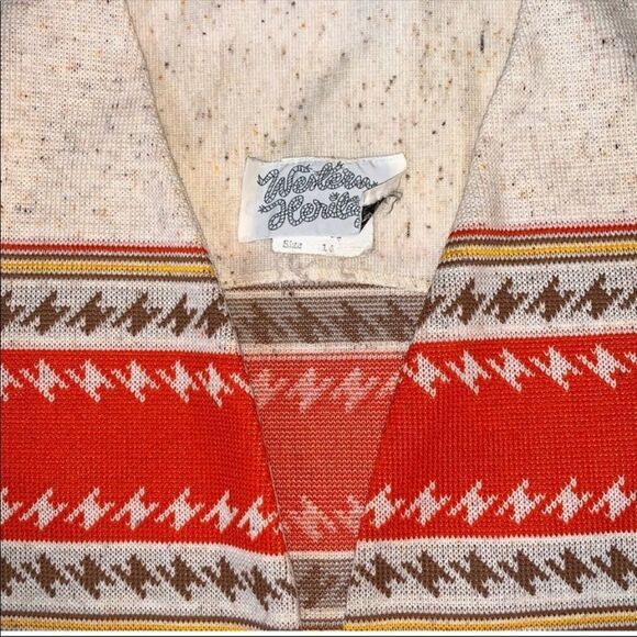 60s Vintage Vest Western Heritage Polyester Vest Size Medium - Picture 4 of 7